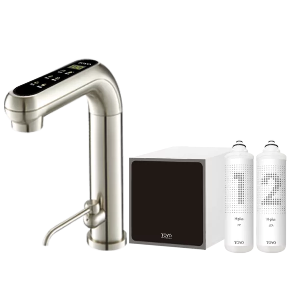 【TOYO】H plus觸控廚下型-鹼性離子水雙溫飲水機 H-8