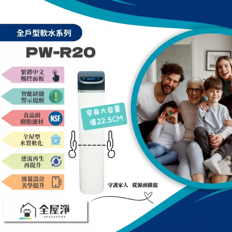 【全屋淨】全戶型軟水機 PW-R20